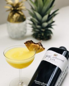 Pineapple cocktail in a coupe glass