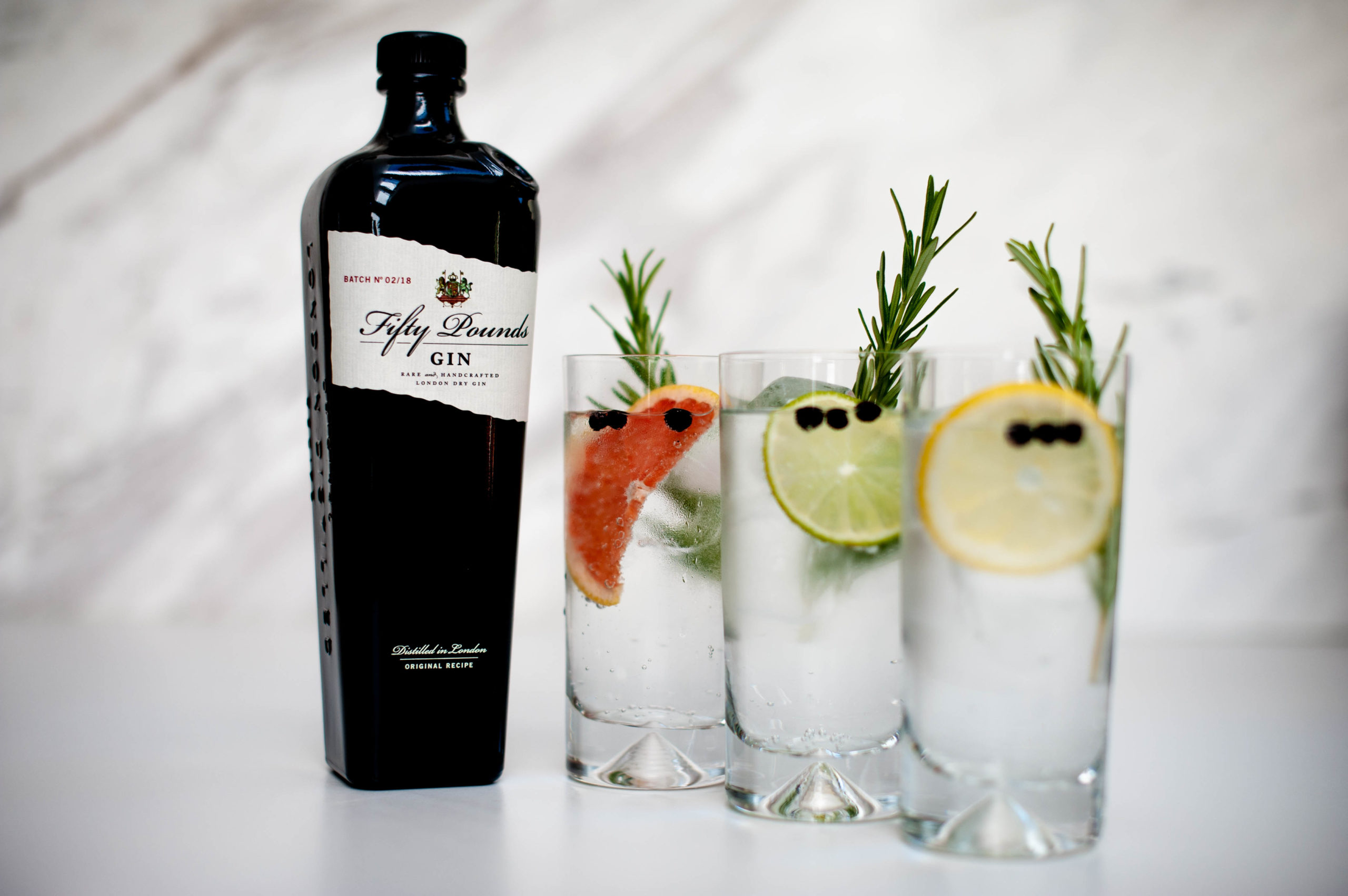 Tom Collins G&T 3 Fifty Pounds Gin.