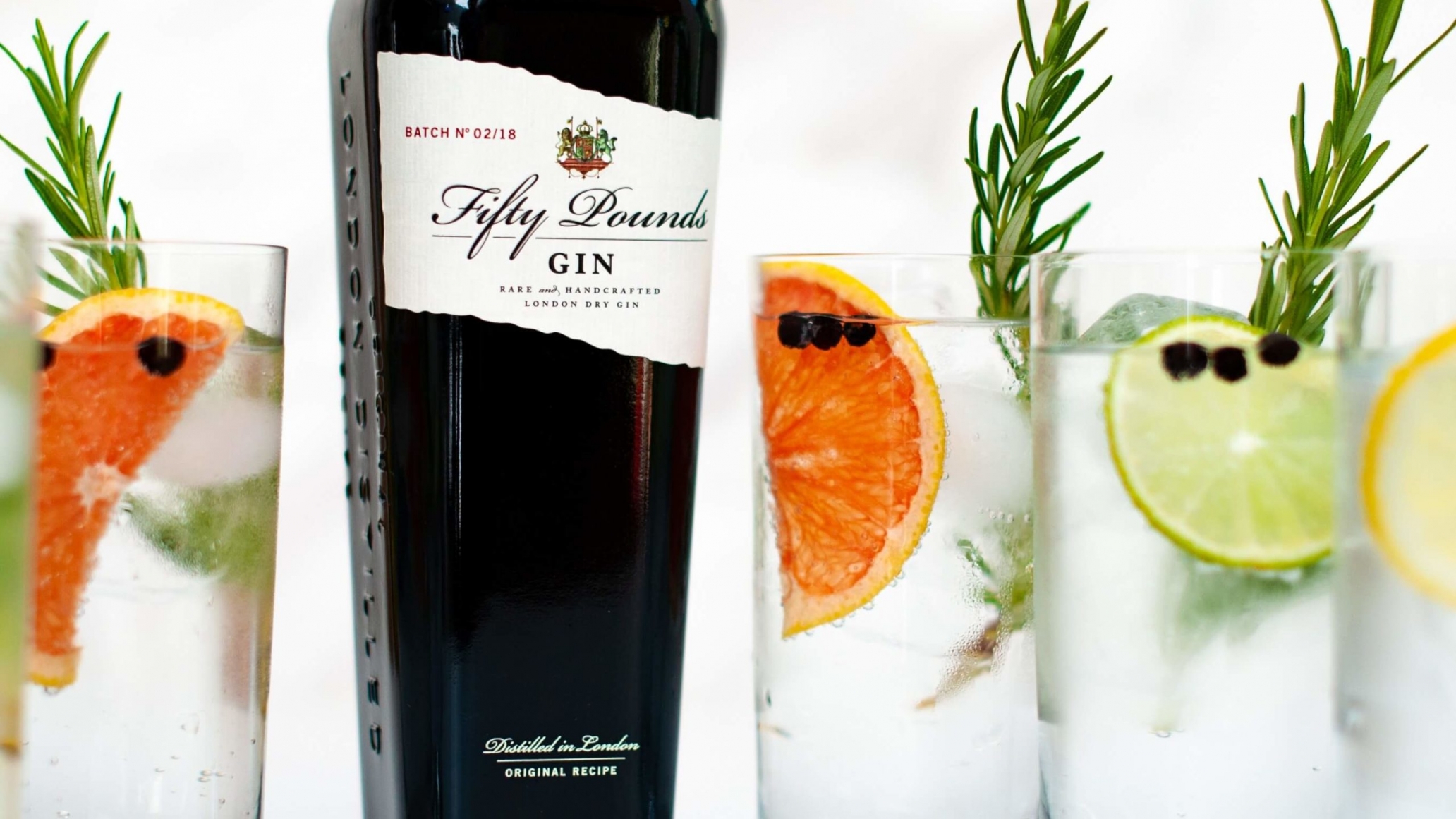 Tom Collins Fifty Pounds Gin.